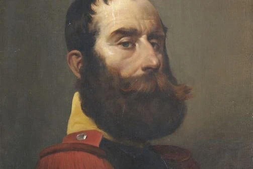 Georgs Vilhelms Timms. "Franču sapiera portrets". 1844. Audekls, eļļa. LNMM kolekcija. Foto: I. Lūsis